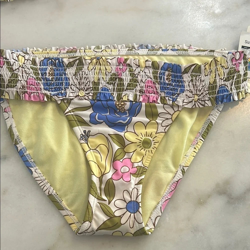 No Boundaries Pink and Blue Bikini with Tropical Flair